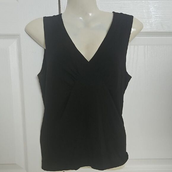 Club Monaco Black Fitted Sleeveless Tank Top - Picture 3 of 16